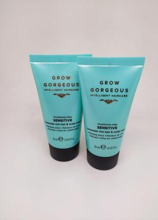 Маска для волос и кожи головы sensitive ceramide rich hair and scalp mask grow gorgeous