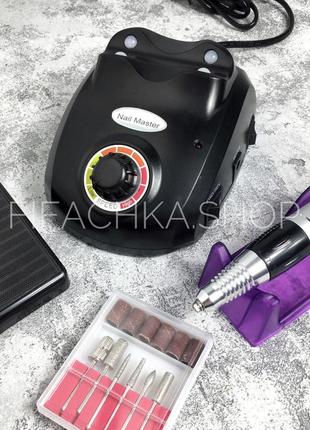 Фрезер для маникюра и педикюра nail master zs-603 65 вт 45 000 об/мин черный