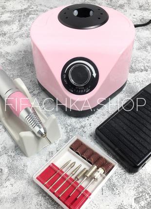 Фрезер для манікюру та педикюру nail master zs-608 65 вт 45 000 об/хв рожевий