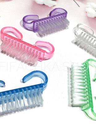 Щетка для удаления пыли с ногтей, на руку, голубая