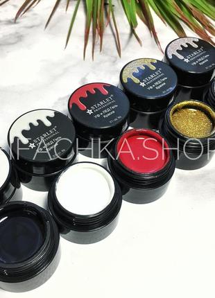 Гель-фарба для дизайну нігтів starlet professional №02 чорна, 8 г