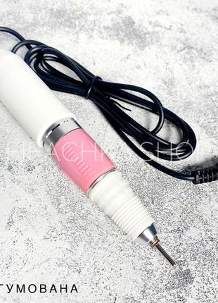Змінна ручка для фрезера 35 000 об/хв прогумована - біла з рожевим