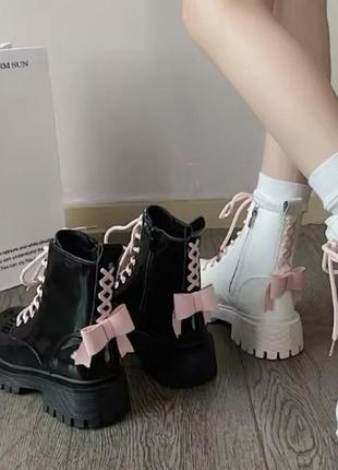 Ботинки сапоги с бантиками y2k dollskill