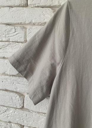 Сукня-футболка h&m плотний трикотаж розмір м сіро/бежева7 фото