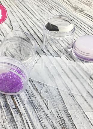 Штамп для стемпинга двусторонний силиконовый + 2 скрапер-пластины с узорами №04