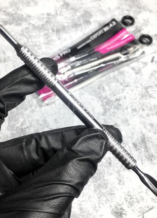 Лопатка манікюрна, пушер + відігнута лопать staleks pro expert 30 type 4.2