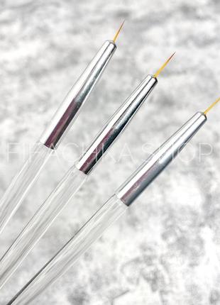 Набор кистей для прорисовки тонких линий beauty artists, 3 шт, №9
