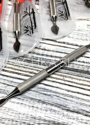 Лопатка манікюрна, пушер + топірець для кутикули hitomi hp-10/2