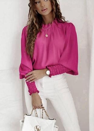 Жіноча блузка софт 42/44,46/48,50/52,54/56 червоний,зелений, малина