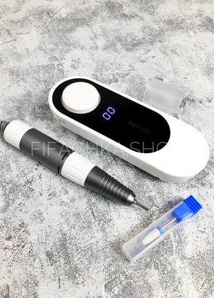 Фрезер для маникюра и педикюра с аккумулятором, портативный dmj-102, 35 000 об/мин белый