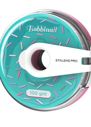 Сменный файл-лента белый в пластиковой катушке с клипсой staleks expert bobbinail, 100 грит (7 м)