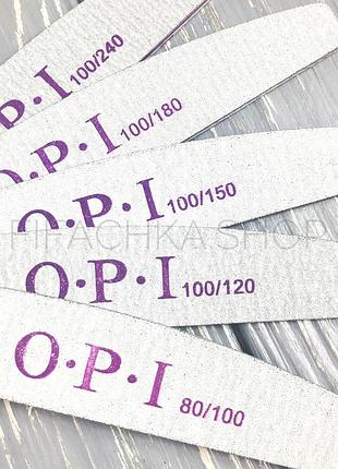 Пилка для нігтів opi півколо 100/240, сіра