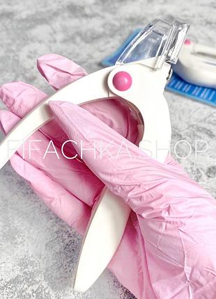 Типсорез-гильотина для искусственных ногтей и типс x-y nail с отсеком для типс, белый
