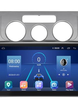 Штатна магнітола 10" lesko для volkswagen touran i рестайлінг 2006-2010 4/64gb/ 4g/ wi-fi/ carplay premium