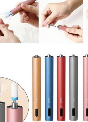 Портативный фрезер-ручка с аккумулятором и usb 15 000 об/мин mini ste-s102 - черный2 фото