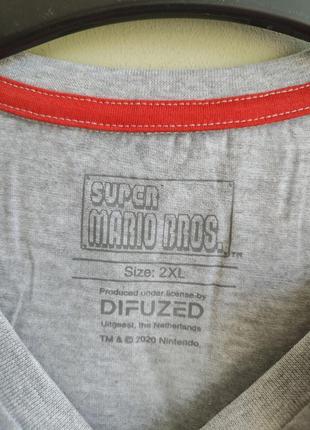 Мужская хлопковая футболка nintendo 8bit super mario bros difuzed ts251645ntn6 фото