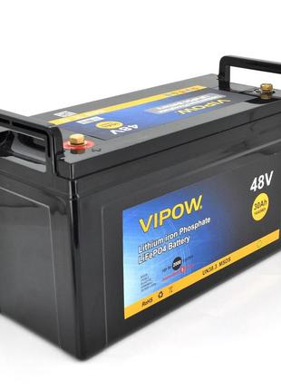 Аккумуляторная батарея vipow lifepo4 51,2v 30ah  со встроенной вмs платой 40a, 48v (550*210*220), 14kg