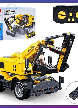 Дитяча машинка конструктор-екскаватор на радіокеруванні sluban m38-b1155 353 деталі