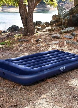 Надувной односпальный матрас bestway 67680 велюр 188x99x30 cм