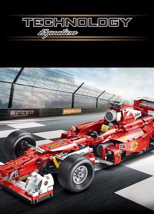 Детская машинка конструктор формула f1 t5006 1698 детали 1:8 красная + подарок