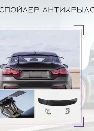 Спойлер антикрыло универсальный chrysler neon крайслер неон для крышки багажника черный глянец, седан