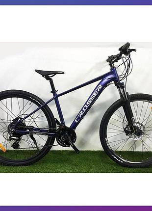 Велосипед горный одноподвесный на алюминиевой раме crosser ultra 29 hidraulic shimano altus фиолетовый