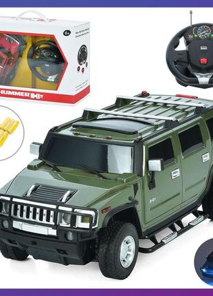 Детская машинка на радиоуправлении машинка hummer 27020a резиновые колеса свет