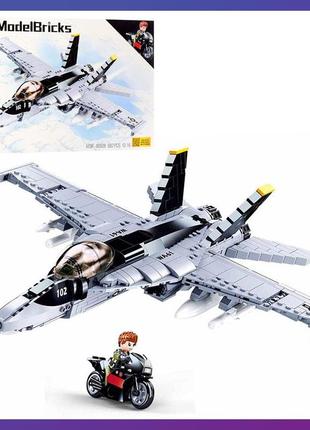 Детский конструктор sluban m38-b0928 военный самолет 682 детали