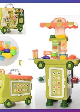 Дитяча інтерактивна кухня 11k06 збирається у валізу-автобус 37 предмети