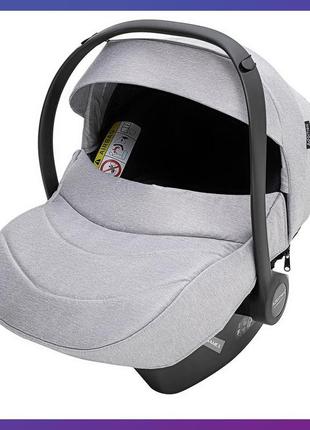 Дитяче автокрісло для новонароджених колиска-переноска група 0+ (0-13 кг) adamex cosmo tk-1 світло-сірий