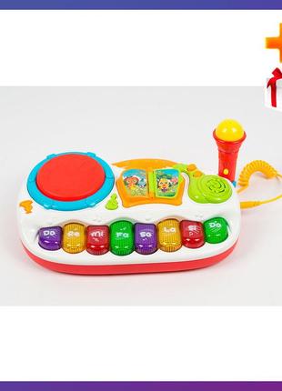Детский игровой набор пианино с микрофоном 35338r музыкальный игровой набор + подарок