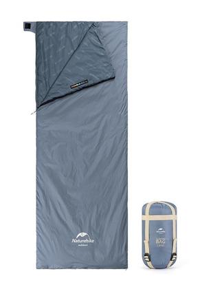 Спальник надлегкий naturehike ultralight lw180 nh21msd09 правий, (15°c), p-p xl, сіро-синій