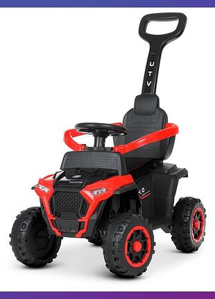 Дитяча каталка-толокар bambi racer м 4803 з батьківською ручкою 2в1 червона