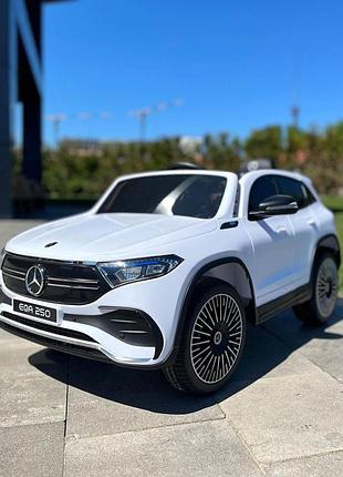 Детский электромобиль на аккумуляторе mercedes eqa250 m 5027 с пультом р/у для детей 3-8 лет белый