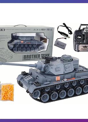 Дитячий танк на радіокеруванні brother tank leopard 3 1:18. стріляє орбізами