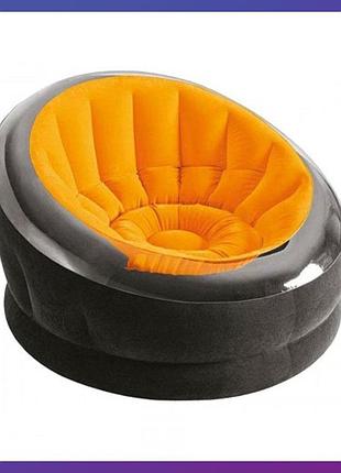 Надувное кресло intex 68582 112x109x69 см оранжевый