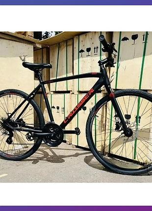 Велосипед горный двухколесный на алюминиевой раме crosser xc 300 28" рама 20" черный