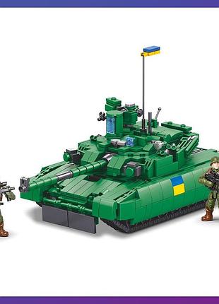 Детский конструктор танк бм оплот limo toy kb 1142 военная техника зсу 1093 детали