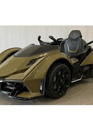 Дитячий електромобіль на акумуляторі lamborghini m 4633 з пультом радіокерування для дітей 3-8 років камуфляж