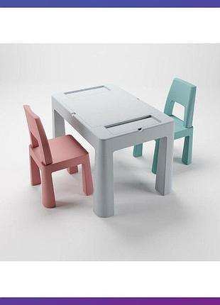 Детский столик и 2 стульчика tega multifun 1+2 ti-011-174 turquoise/old rose/grey бирюзовый розовый