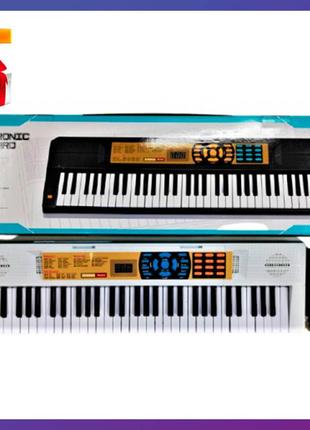 Дитяче піаніно-синтезатор hs-6188b з мікрофоном від мережі + подарунок