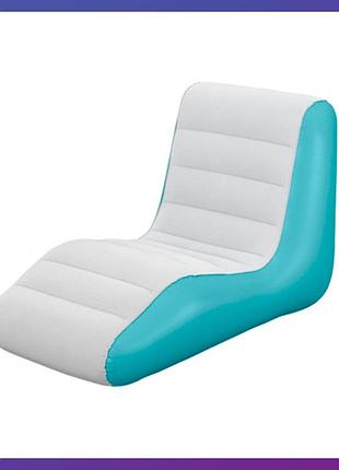 Надувное кресло bestway 75127 133x79x88 см велюровое