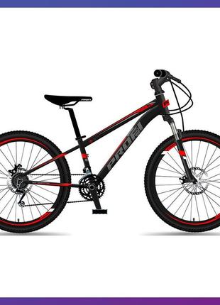 Велосипед горный двухколесный одноподвесный алюминиевый profi mtb2602 26 дюймов рама 13" черный
