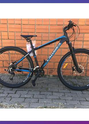 Велосипед горный одноподвесный на алюминиевой раме crosser pionner 29/17.5 hidraulic shimano altus черно-синий
