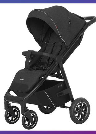 Дитяча прогулянкова коляска-книжка з регульованою спинкою carrello bravo crl-5512 pure black чорний