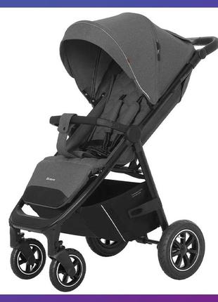 Дитяча прогулянкова коляска — книжка з регульованою спинкою carrello bravo crl-5512 lunar grey сірий