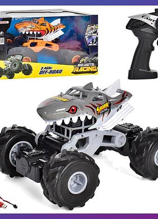 Детская машинка на радиоуправлении джип 666-740a резиновые колеса 32 см