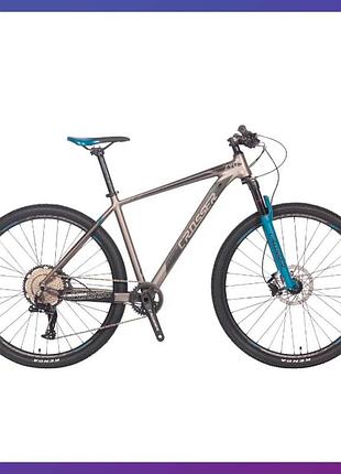 Велосипед гірський однопідвісний на алюмінієвій рамі crosser solo 29/19 1*12 ltwoo+shimano сіро-синій