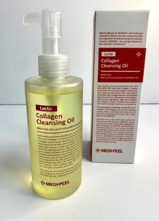 Гідрофільна олія для обличчя з лактобактеріями medi peel red lacto collagen cleansing oil 200мл