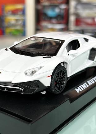 Детская машинка металлическая miniauto lamborghini aventador svj 1:32 32016c